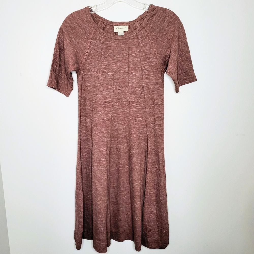 Ganni Red Jersey Swing T-Shirt Dress | Casual Chic Minimalist Style $195 Retail